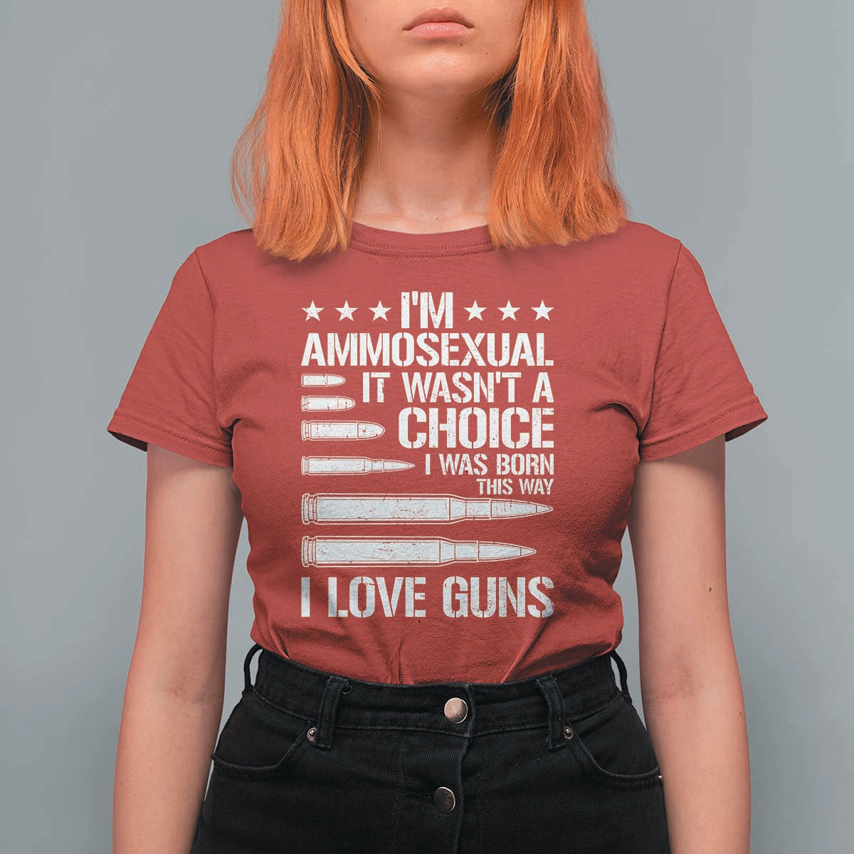 Funny Im Ammosexual T Shirt For Women American Freedom Second Amendment