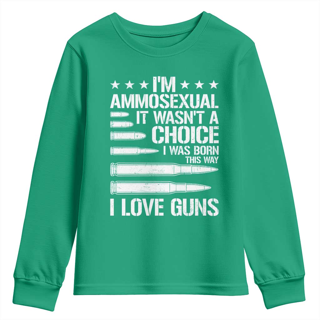 Funny Im Ammosexual Youth Sweatshirt American Freedom Second Amendment