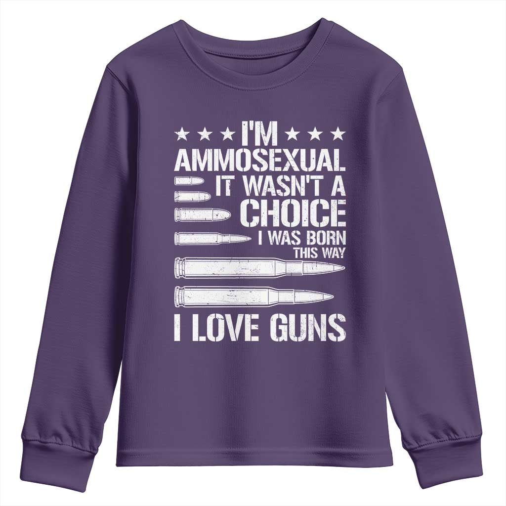 Funny Im Ammosexual Youth Sweatshirt American Freedom Second Amendment