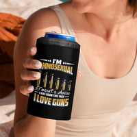 Funny Im Ammosexual 4 in 1 Can Cooler Tumbler Second Amendment Patriotic Freedom Graphic