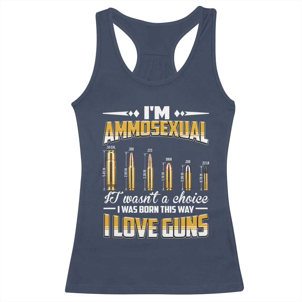 Funny Im Ammosexual Racerback Tank Top Second Amendment Patriotic Freedom Graphic