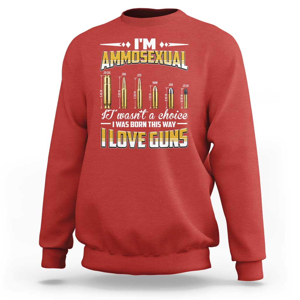 Funny Im Ammosexual Sweatshirt Second Amendment Patriotic Freedom Graphic
