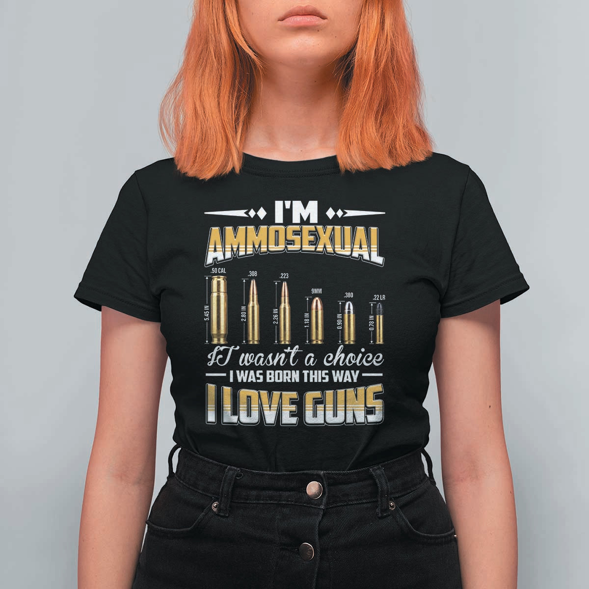 Funny Im Ammosexual T Shirt For Women Second Amendment Patriotic Freedom Graphic