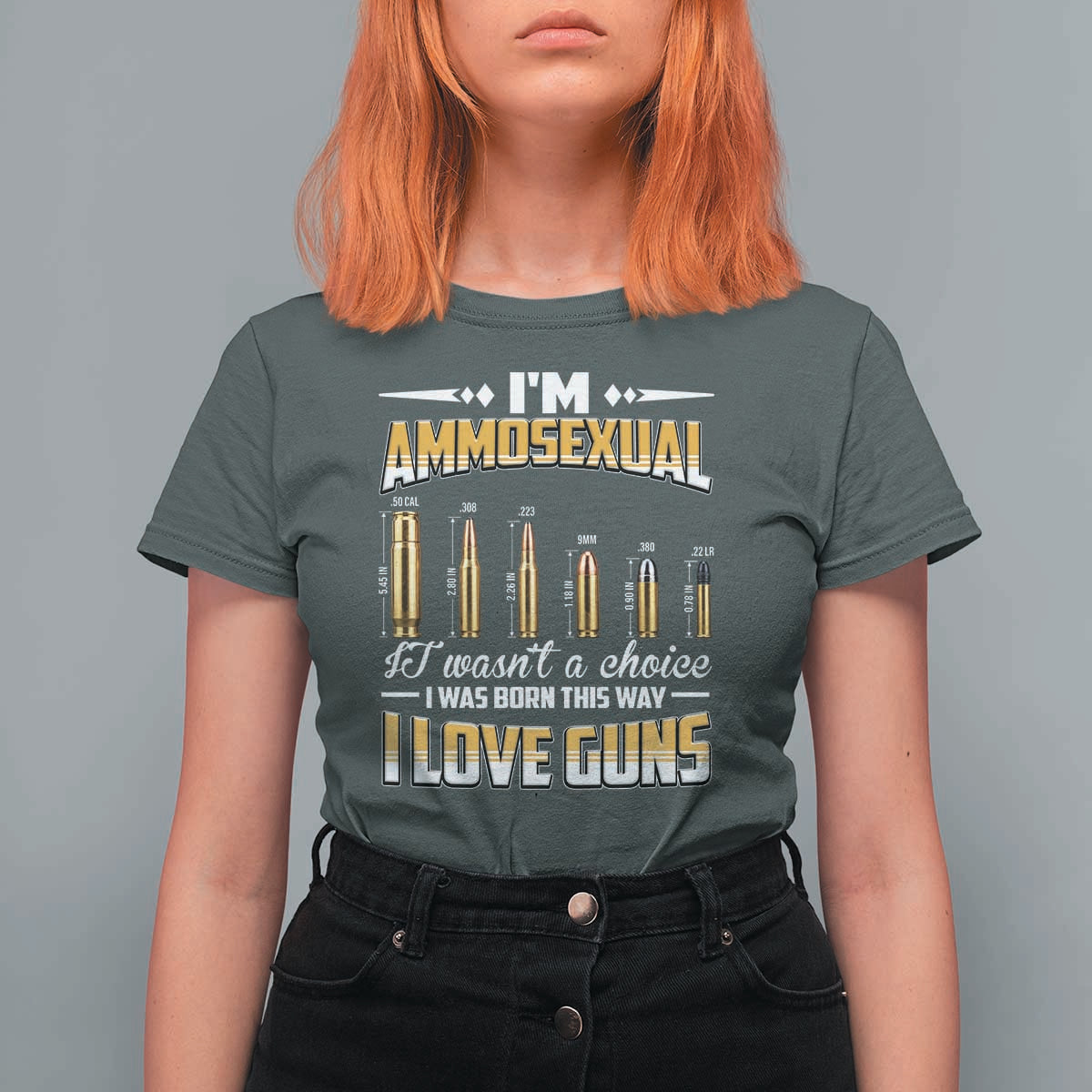 Funny Im Ammosexual T Shirt For Women Second Amendment Patriotic Freedom Graphic