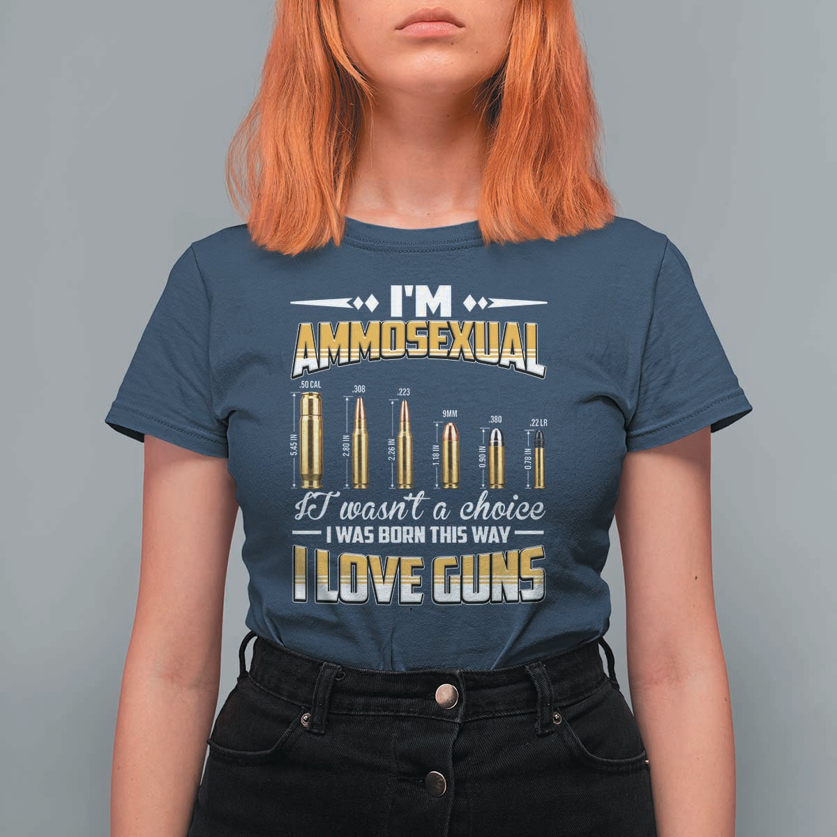 Funny Im Ammosexual T Shirt For Women Second Amendment Patriotic Freedom Graphic