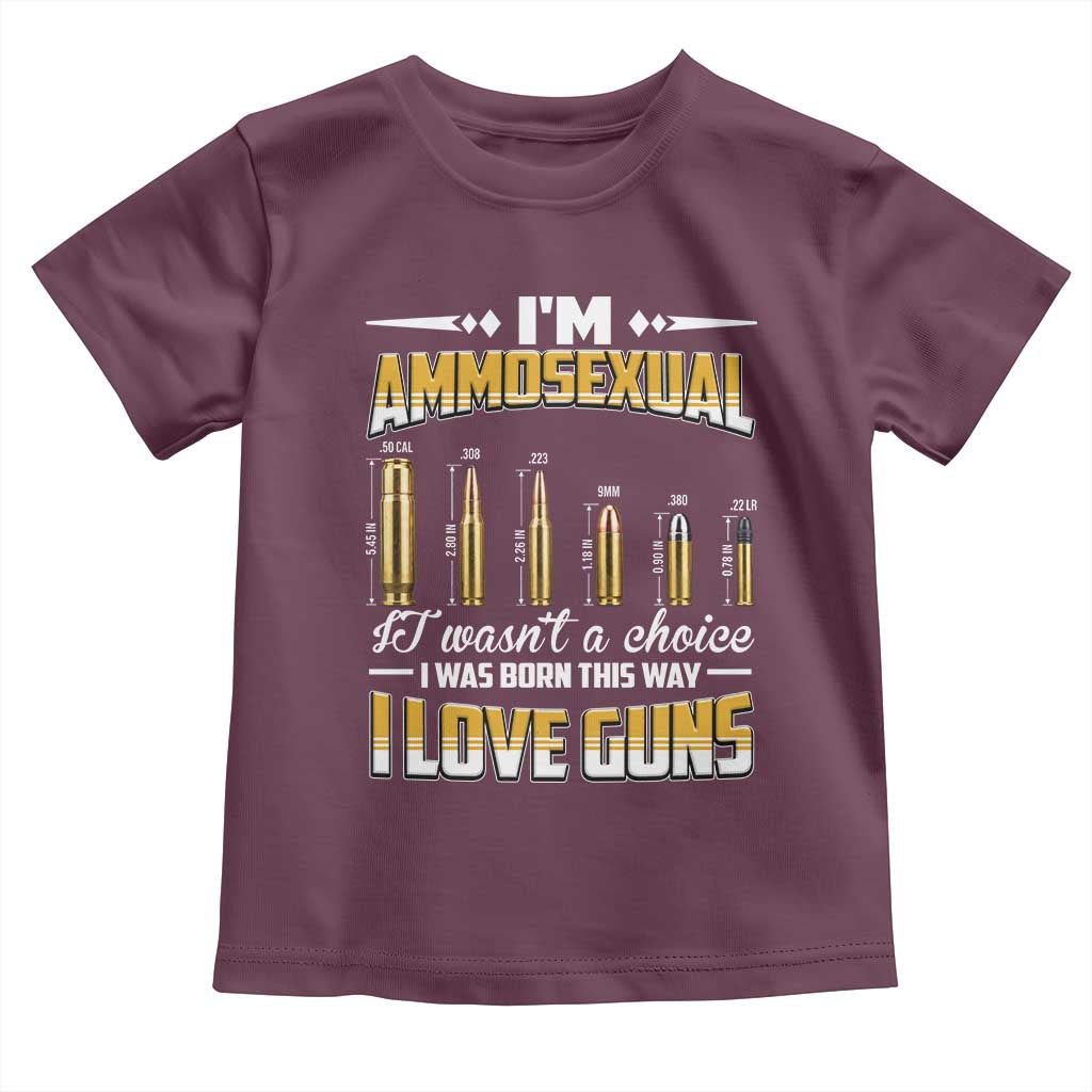 Funny Im Ammosexual Toddler T Shirt Second Amendment Patriotic Freedom Graphic
