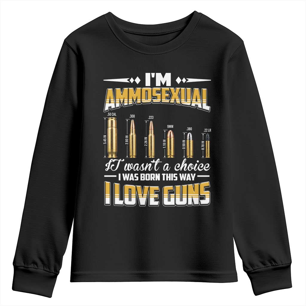 Funny Im Ammosexual Youth Sweatshirt Second Amendment Patriotic Freedom Graphic