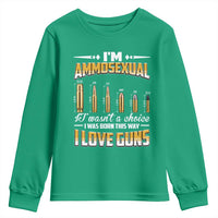 Funny Im Ammosexual Youth Sweatshirt Second Amendment Patriotic Freedom Graphic