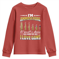 Funny Im Ammosexual Youth Sweatshirt Second Amendment Patriotic Freedom Graphic