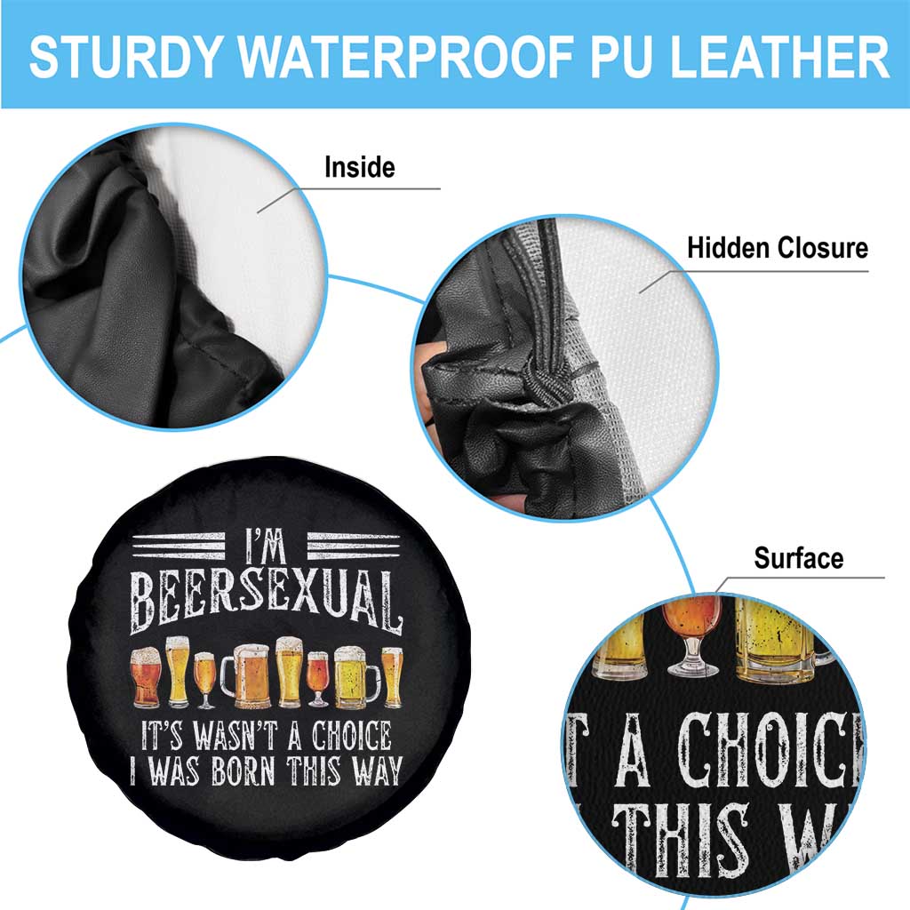 Funny Im Beersexual Spare Tire Cover Born This Way Beer Lover Graphic