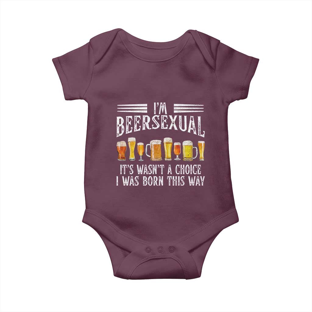 Funny Im Beersexual Baby Onesie Born This Way Beer Lover Graphic