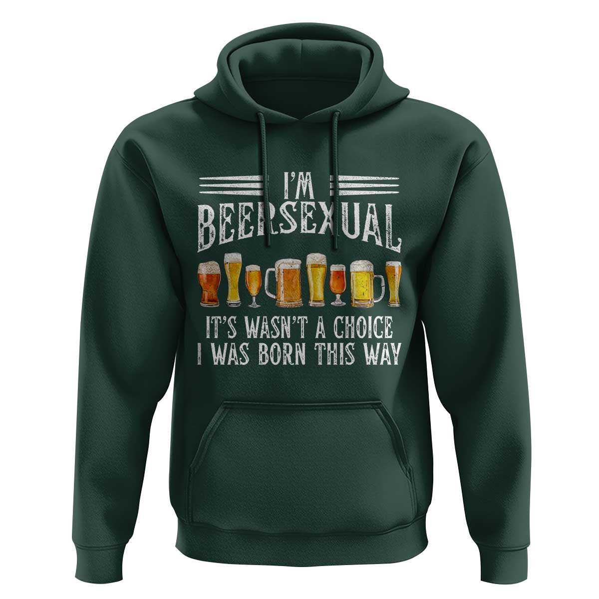 Funny Im Beersexual Hoodie Born This Way Beer Lover Graphic
