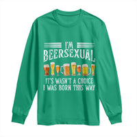 Funny Im Beersexual Long Sleeve Shirt Born This Way Beer Lover Graphic