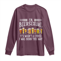 Funny Im Beersexual Long Sleeve Shirt Born This Way Beer Lover Graphic