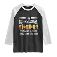 Funny Im Beersexual Raglan Shirt Born This Way Beer Lover Graphic