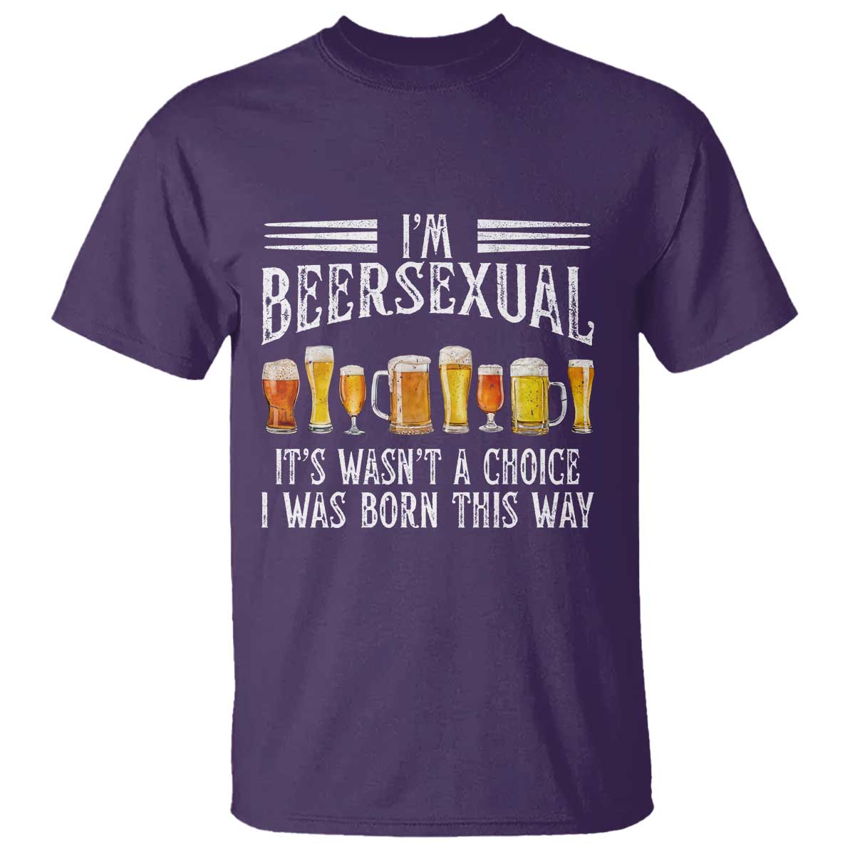 Funny Im Beersexual T Shirt Born This Way Beer Lover Graphic