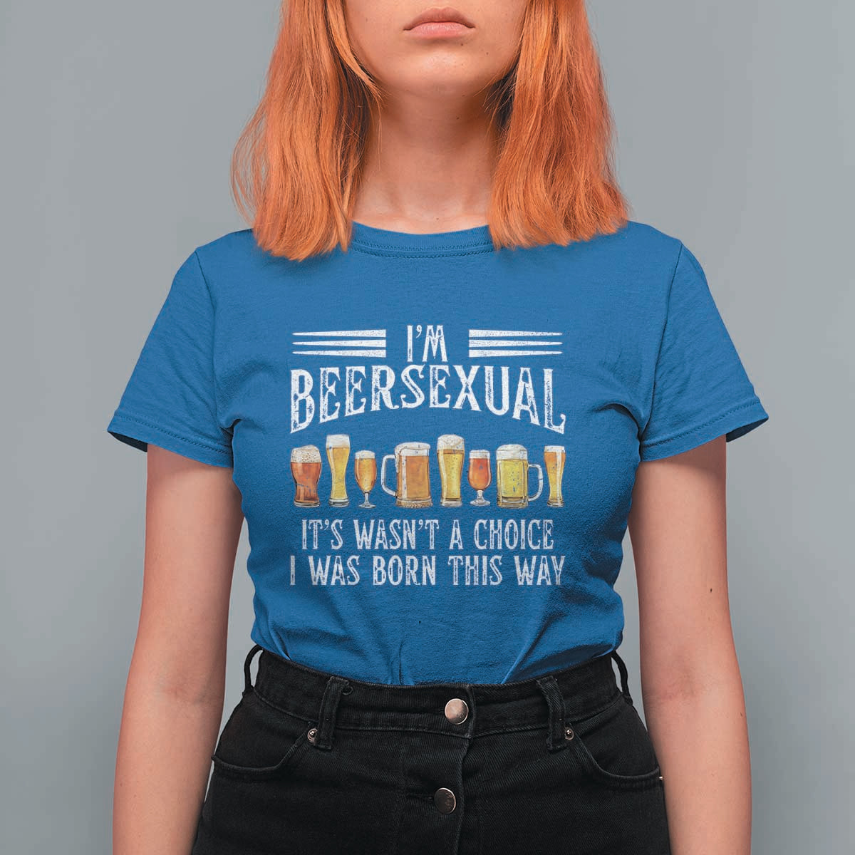 Funny Im Beersexual T Shirt For Women Born This Way Beer Lover Graphic