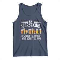 Funny Im Beersexual Tank Top Born This Way Beer Lover Graphic