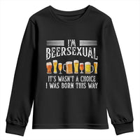 Funny Im Beersexual Youth Sweatshirt Born This Way Beer Lover Graphic