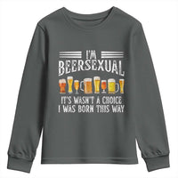Funny Im Beersexual Youth Sweatshirt Born This Way Beer Lover Graphic