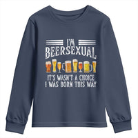 Funny Im Beersexual Youth Sweatshirt Born This Way Beer Lover Graphic