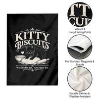 Kitty Biscuits We Knead Em You Need Em Garden Flag Funny Black Cat Making Biscuits Baking