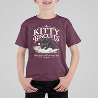 Kitty Biscuits We Knead Em You Need Em T Shirt For Kid Funny Black Cat Making Biscuits Baking