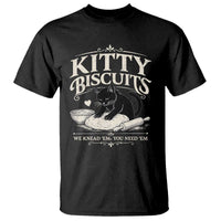 Kitty Biscuits We Knead Em You Need Em T Shirt Funny Black Cat Making Biscuits Baking