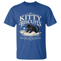 Kitty Biscuits We Knead Em You Need Em T Shirt Funny Black Cat Making Biscuits Baking