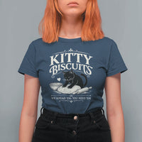 Kitty Biscuits We Knead Em You Need Em T Shirt For Women Funny Black Cat Making Biscuits Baking