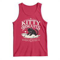 Kitty Biscuits We Knead Em You Need Em Tank Top Funny Black Cat Making Biscuits Baking