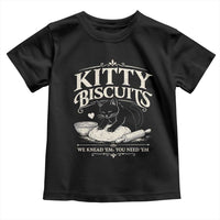 Kitty Biscuits We Knead Em You Need Em Toddler T Shirt Funny Black Cat Making Biscuits Baking