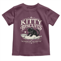 Kitty Biscuits We Knead Em You Need Em Toddler T Shirt Funny Black Cat Making Biscuits Baking