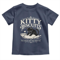 Kitty Biscuits We Knead Em You Need Em Toddler T Shirt Funny Black Cat Making Biscuits Baking