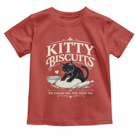 Kitty Biscuits We Knead Em You Need Em Toddler T Shirt Funny Black Cat Making Biscuits Baking