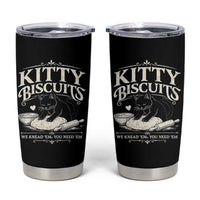 Kitty Biscuits We Knead Em You Need Em Tumbler Cup Funny Black Cat Making Biscuits Baking