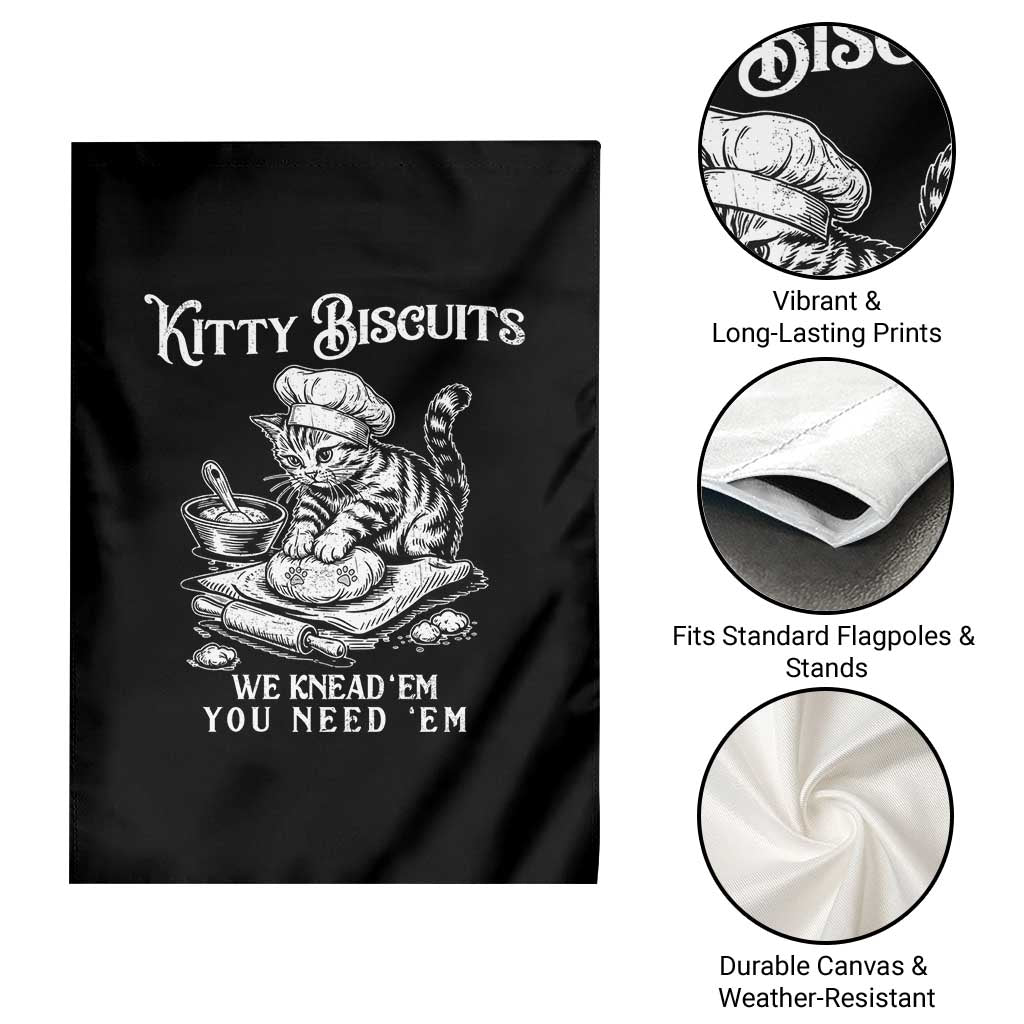 Funny Kitty Biscuits Bakery Garden Flag We Knead Em You Need Em