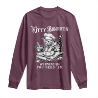 Funny Kitty Biscuits Bakery Long Sleeve Shirt We Knead Em You Need Em