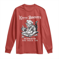 Funny Kitty Biscuits Bakery Long Sleeve Shirt We Knead Em You Need Em