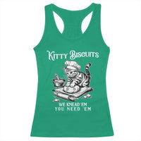 Funny Kitty Biscuits Bakery Racerback Tank Top We Knead Em You Need Em