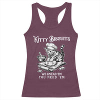 Funny Kitty Biscuits Bakery Racerback Tank Top We Knead Em You Need Em