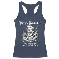 Funny Kitty Biscuits Bakery Racerback Tank Top We Knead Em You Need Em