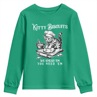 Funny Kitty Biscuits Bakery Youth Sweatshirt We Knead Em You Need Em