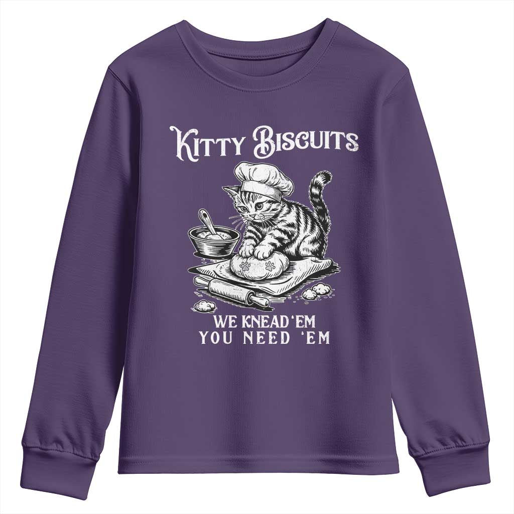 Funny Kitty Biscuits Bakery Youth Sweatshirt We Knead Em You Need Em