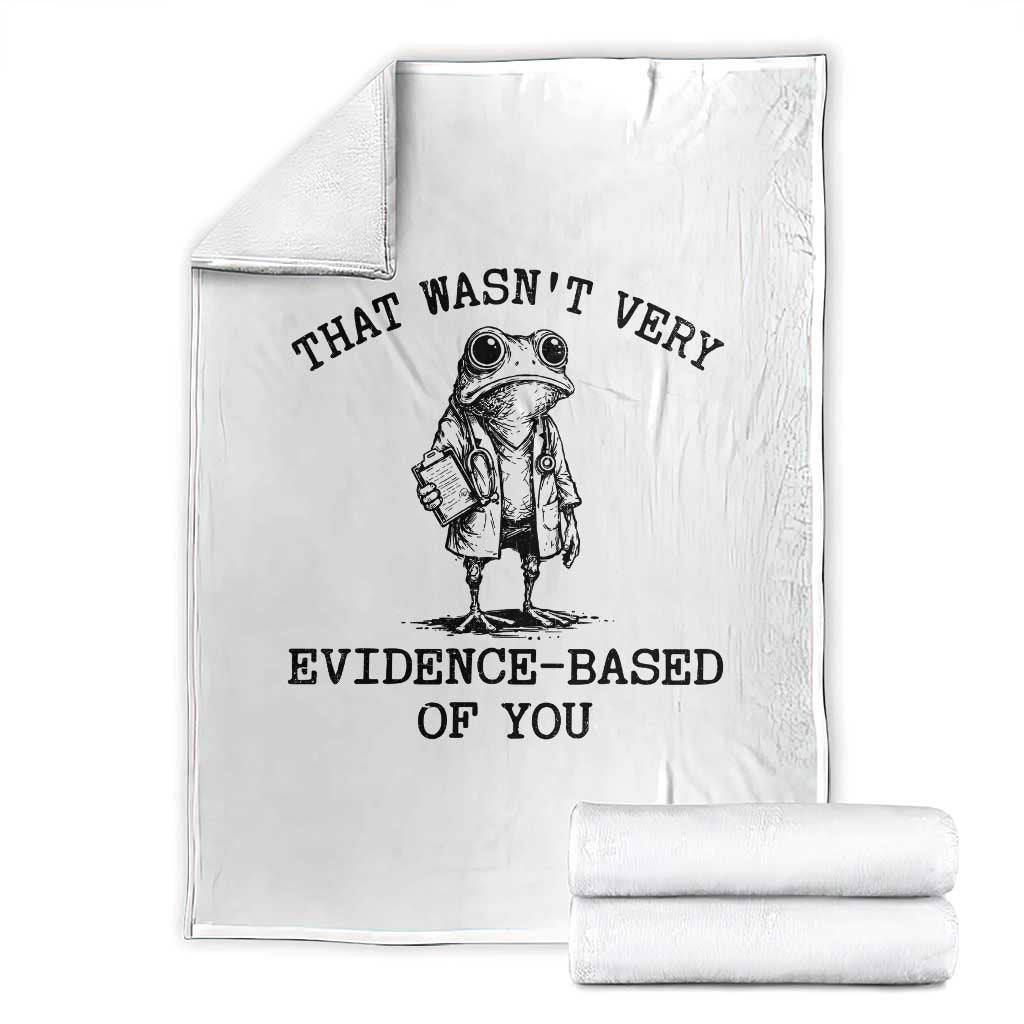 Funny Grumpy Frog Doctor Throw Blanket That Wasnt Very Evidence Based Of You