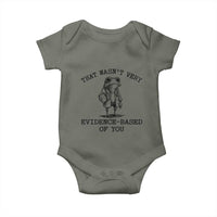Funny Grumpy Frog Doctor Baby Onesie That Wasnt Very Evidence Based Of You