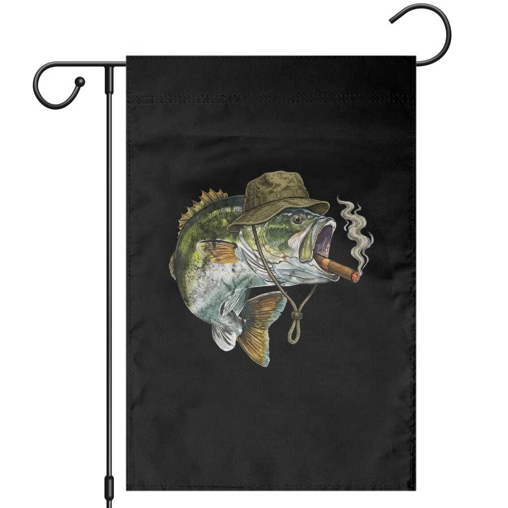 Funny Smoking Bass Fish Garden Flag Bass Fishing Lover Graphic