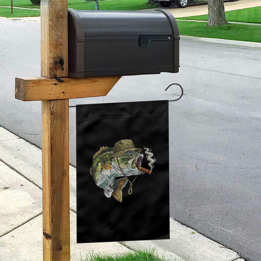 Funny Smoking Bass Fish Garden Flag Bass Fishing Lover Graphic