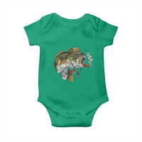 Funny Smoking Bass Fish Baby Onesie Bass Fishing Lover Graphic