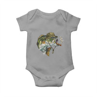 Funny Smoking Bass Fish Baby Onesie Bass Fishing Lover Graphic